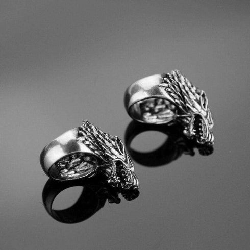 Bague Loup Tête de Loup (Acier)